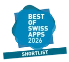 Best of Swiss Apps 2026 shortlist badge