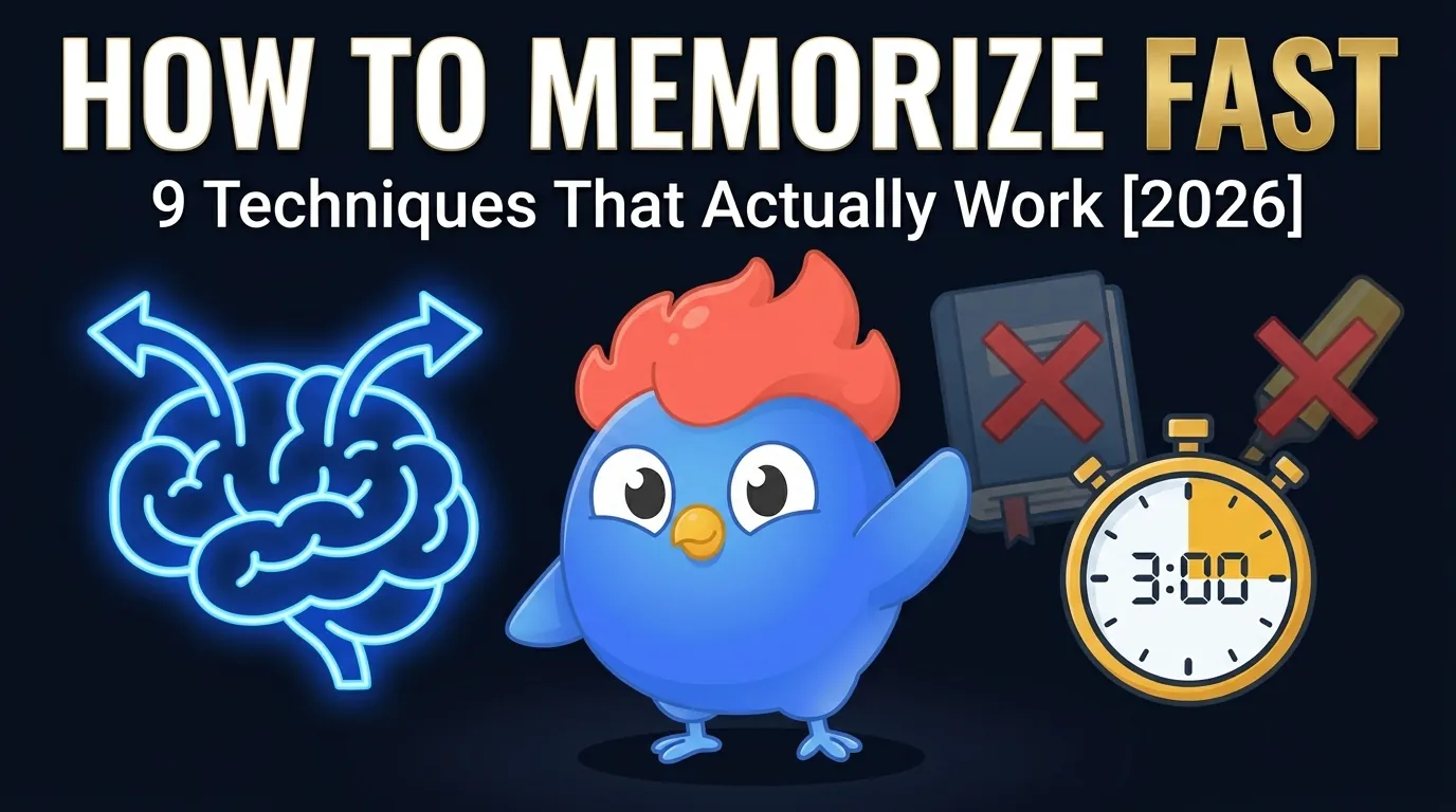 How to Memorize Fast: 9 Science-Backed Methods [2026]