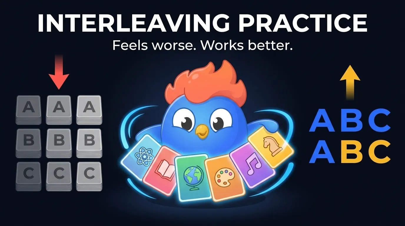 Interleaving Practice: Feels Worse, Works Better [Data]