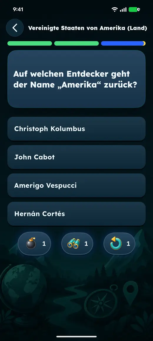 German: which explorer gave America its name?