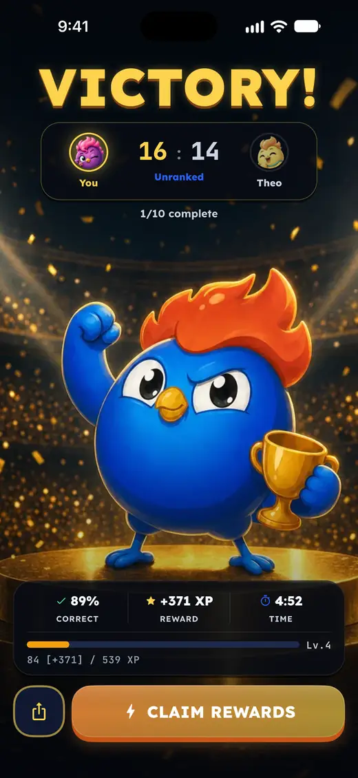 Winning a close duel, 16 to 14.