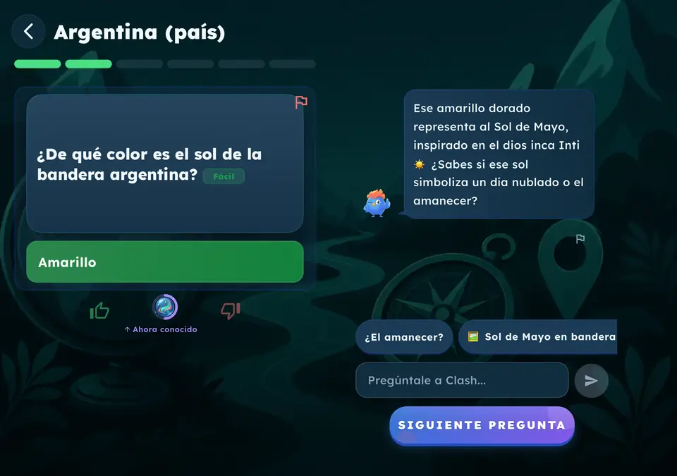 Amarillo es la respuesta correcta, con la explicación de Clash en la segunda página.