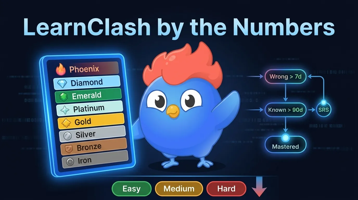 LearnClash by the Numbers [2026]: ELO, SRS & Design