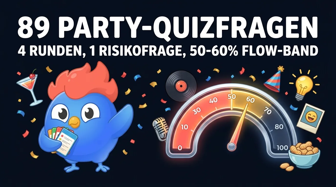 89 Party-Quizfragen [4-Runden-Hostskript]