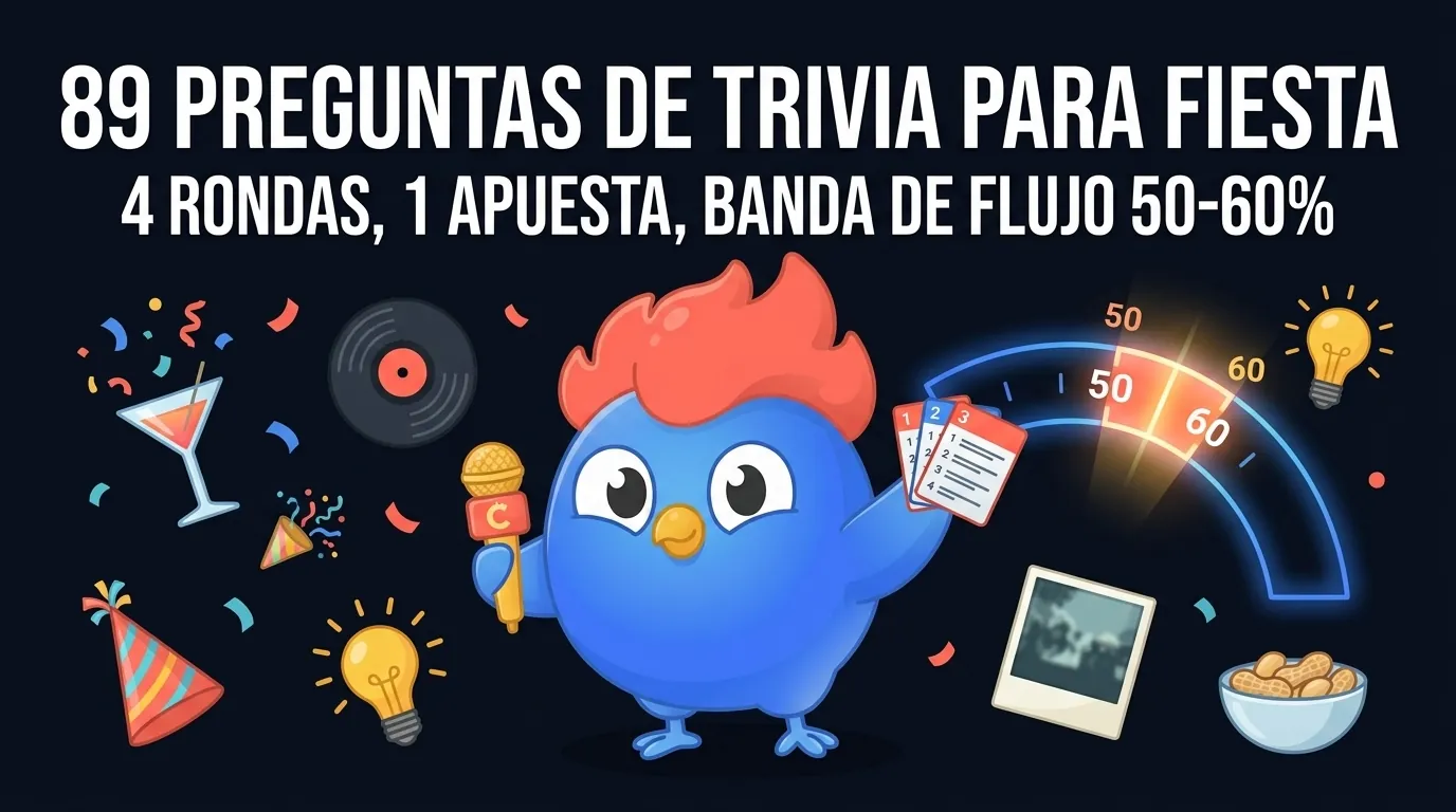 89 Preguntas de Trivia para Fiesta [Guion 4 Rondas]