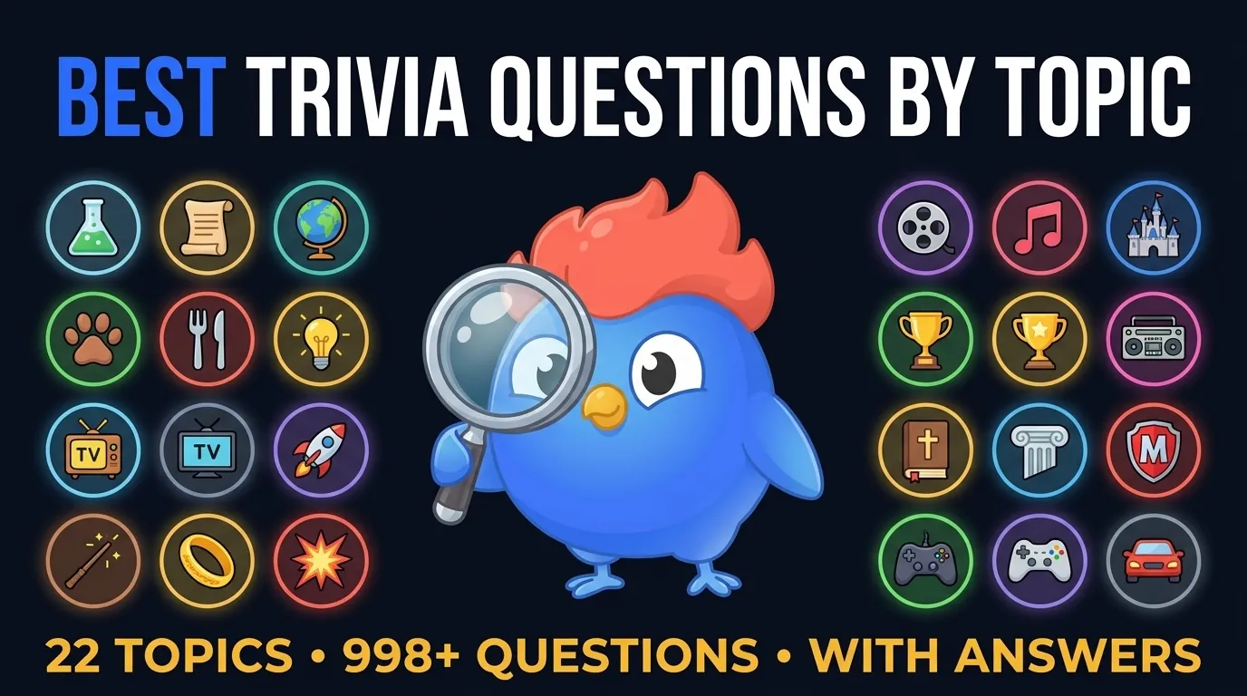 Best trivia questions by topic: 34 categories from science and history to Marvel, bar trivia, and team-building trivia