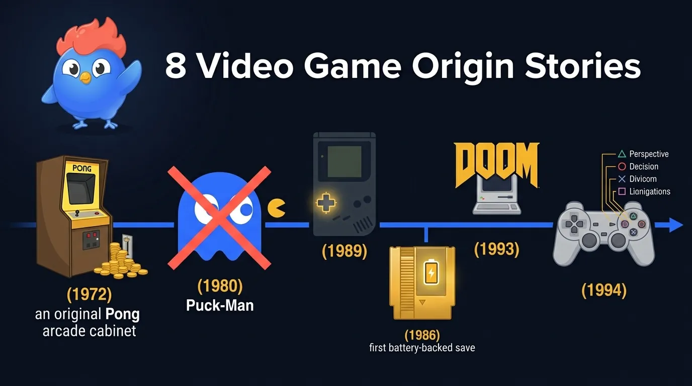 8 video game origin facts: Pong's coin slot overflowed, Pac-Man was Puck-Man, Zelda had the first save function, and Sega means Service Games